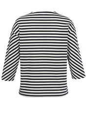 T-Shirt V-Ausschnitt - 814954-navy / offwhite - Weiß | Schwarz