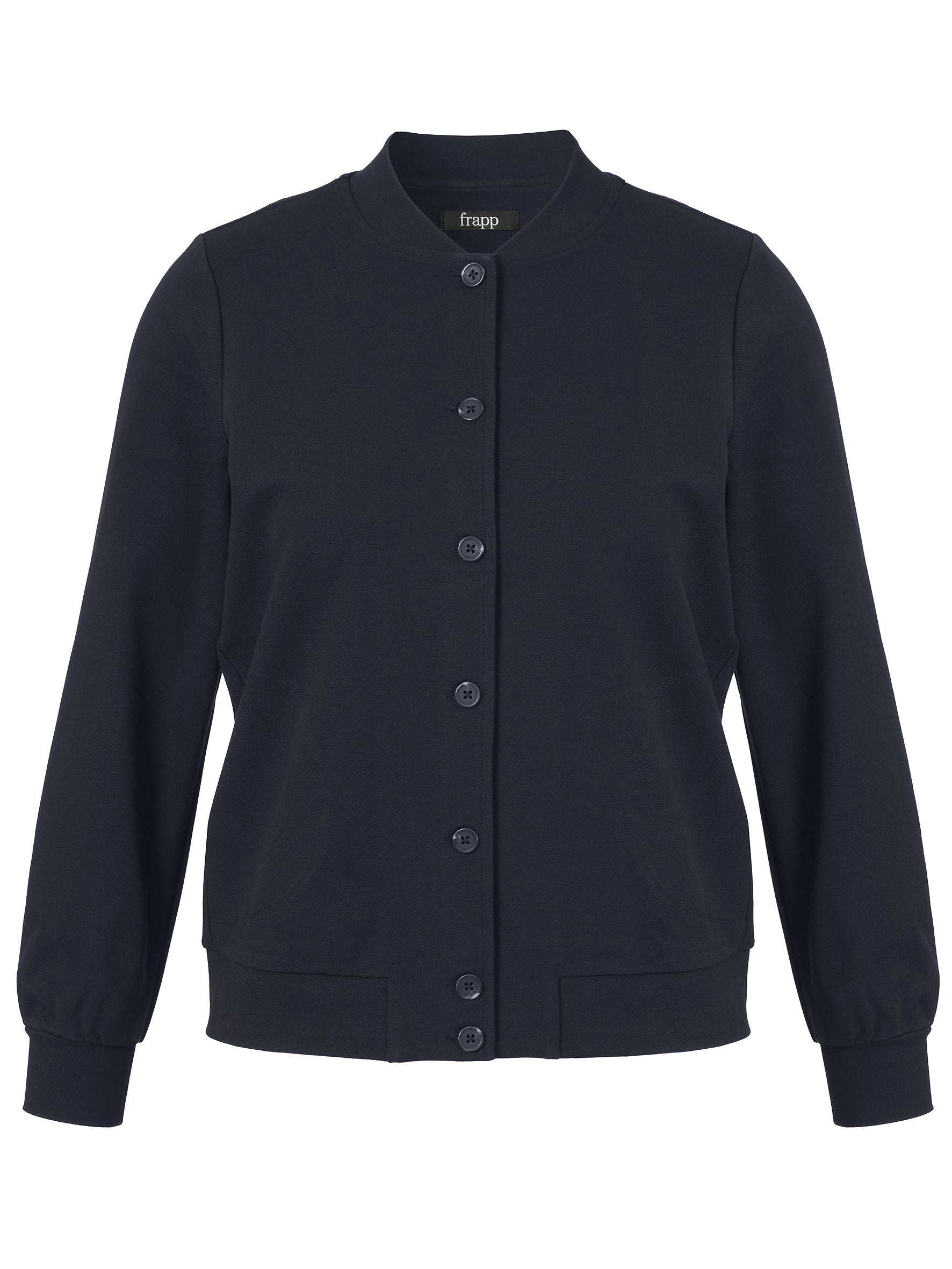 Bomberjacke aus Viskose - 814-navy - Blau
