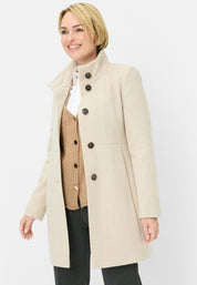 Mantel aus Wolle - 7011 - Beige