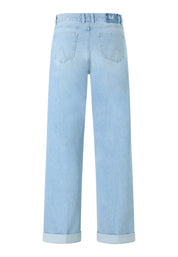 Jeans SELVEDGE Wide Leg - 35758-bleached blue random use - Blau