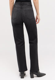 Jeans LARA Wide Leg - 1158-anthracite used - Grau