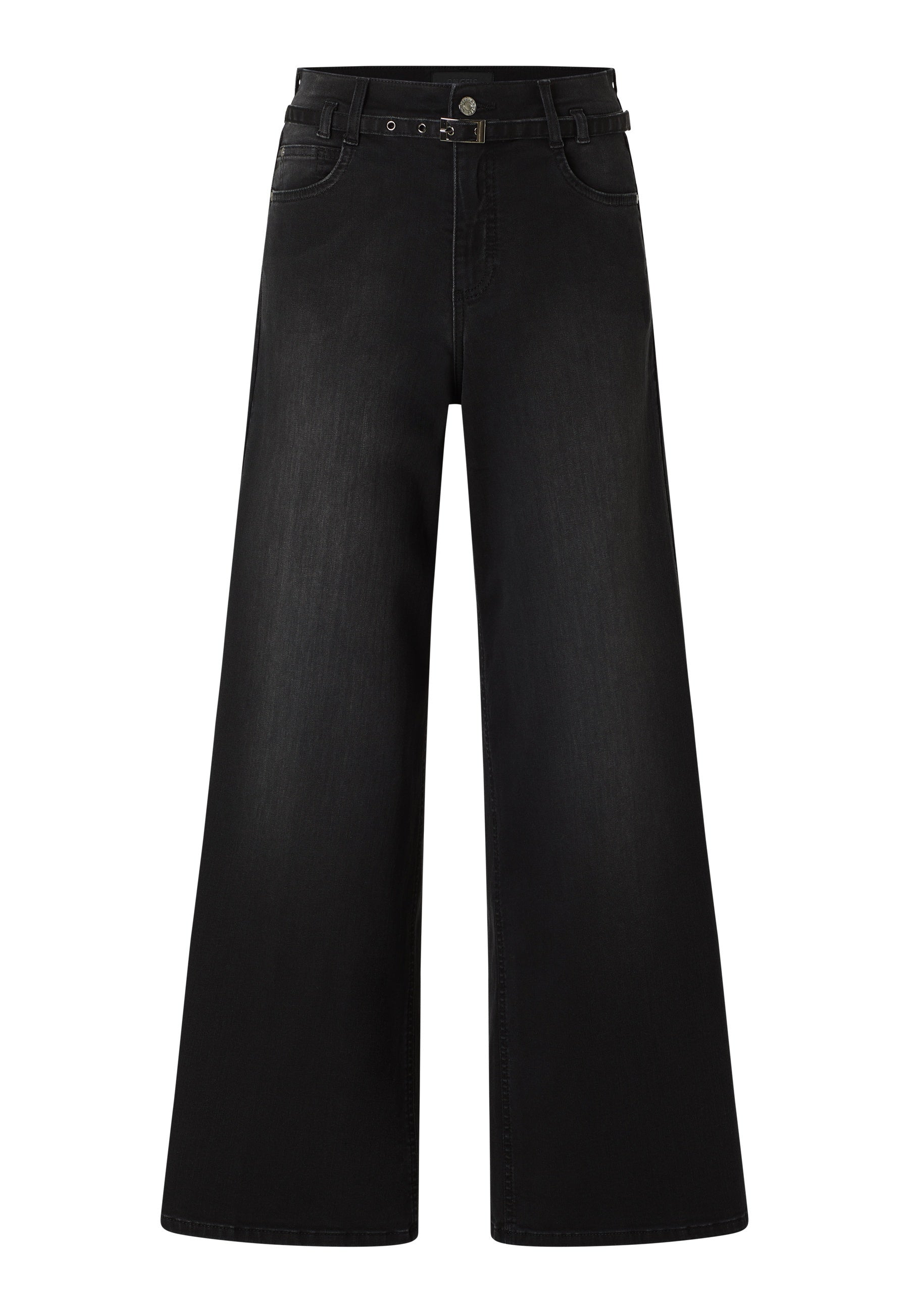 Jeans LIVA Wide Leg - 115-anthracite used - Schwarz