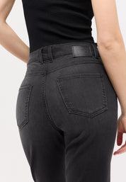 Jeans LARA Wide Leg - 1158-anthracite used - Grau