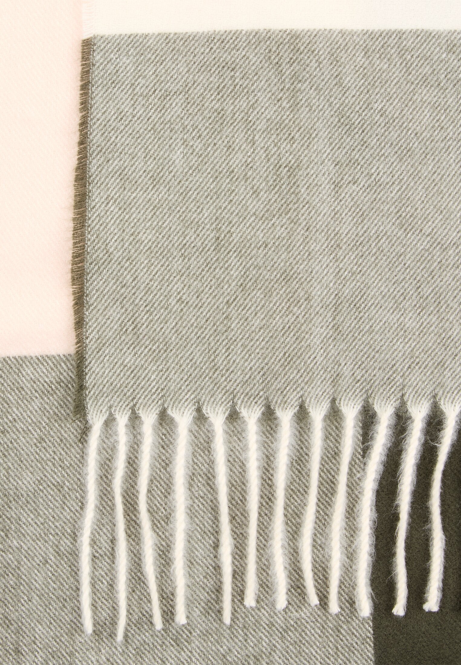 Schal kariert mit Fransen - 15-Mauve Pink - Rosa