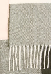 Schal kariert mit Fransen - 15-Mauve Pink - Rosa