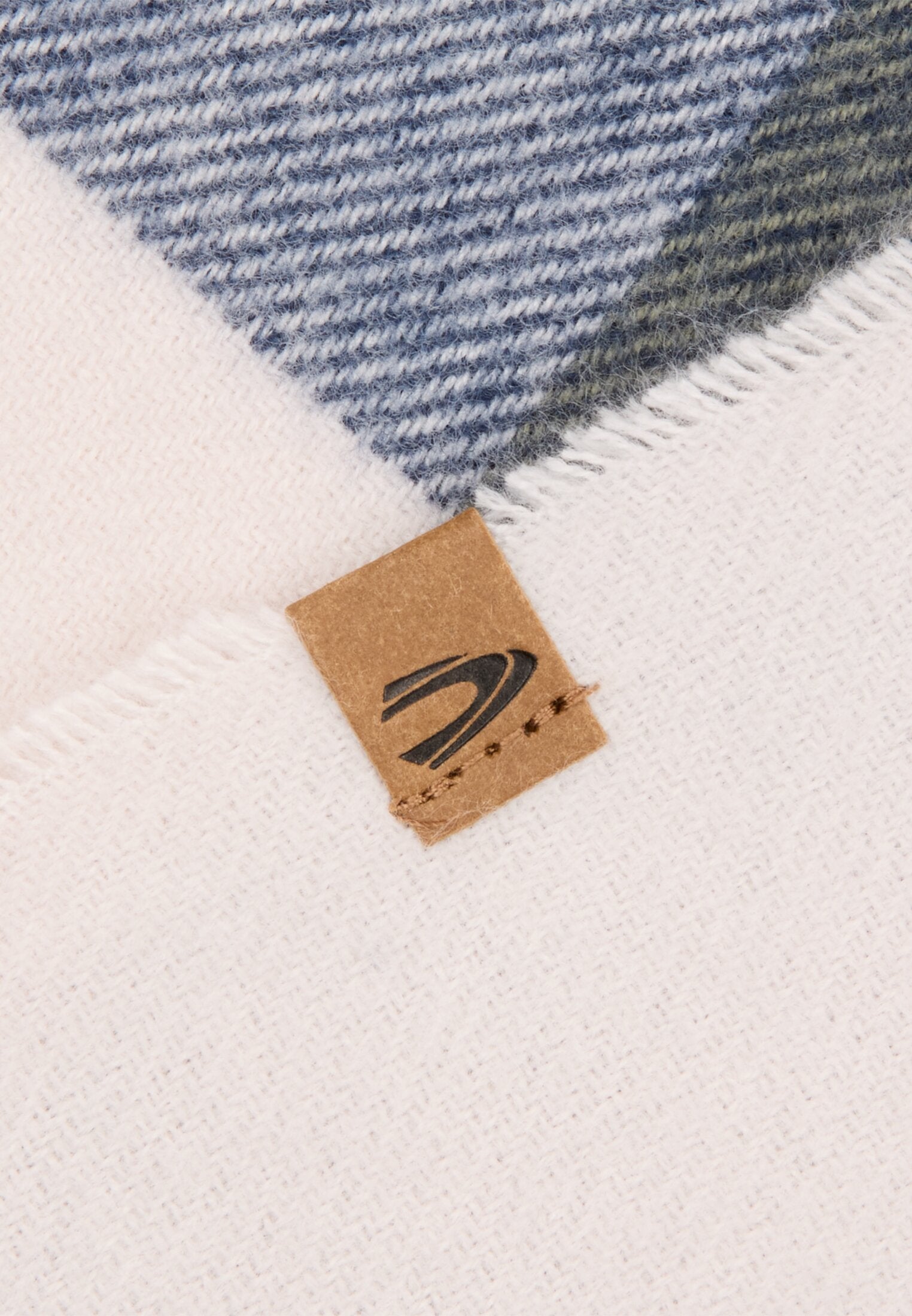 Schal kariert mit Fransen - 36-Sage - Grün