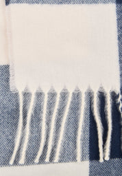 Schal kariert mit Fransen - 36-Sage - Grün