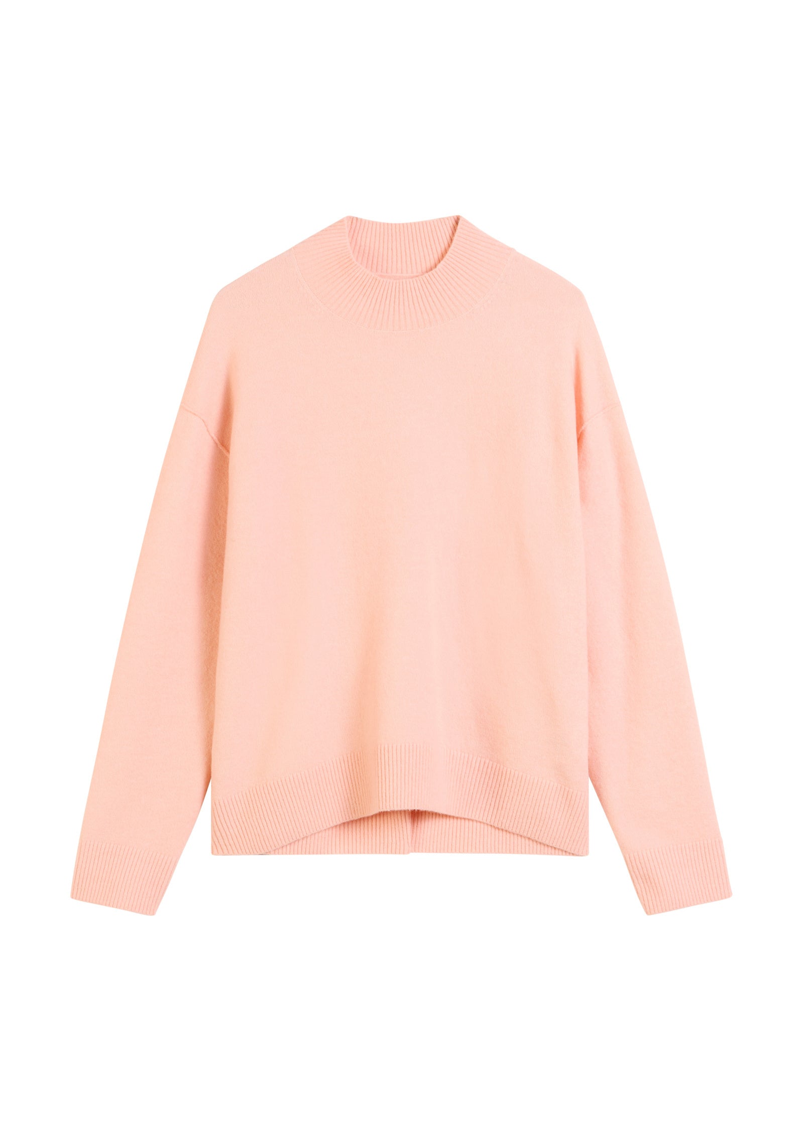 Strickpullover aus Schurwollmix - 8177-Rose Powder - Rosa