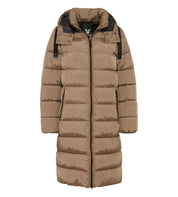 Steppmantel mit Kapuze - 0031 - Braun