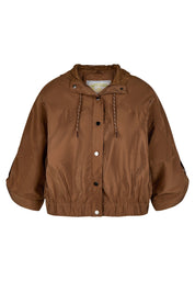 Sommerjacke mit Kapuze - 6667-NOUGAT - Braun