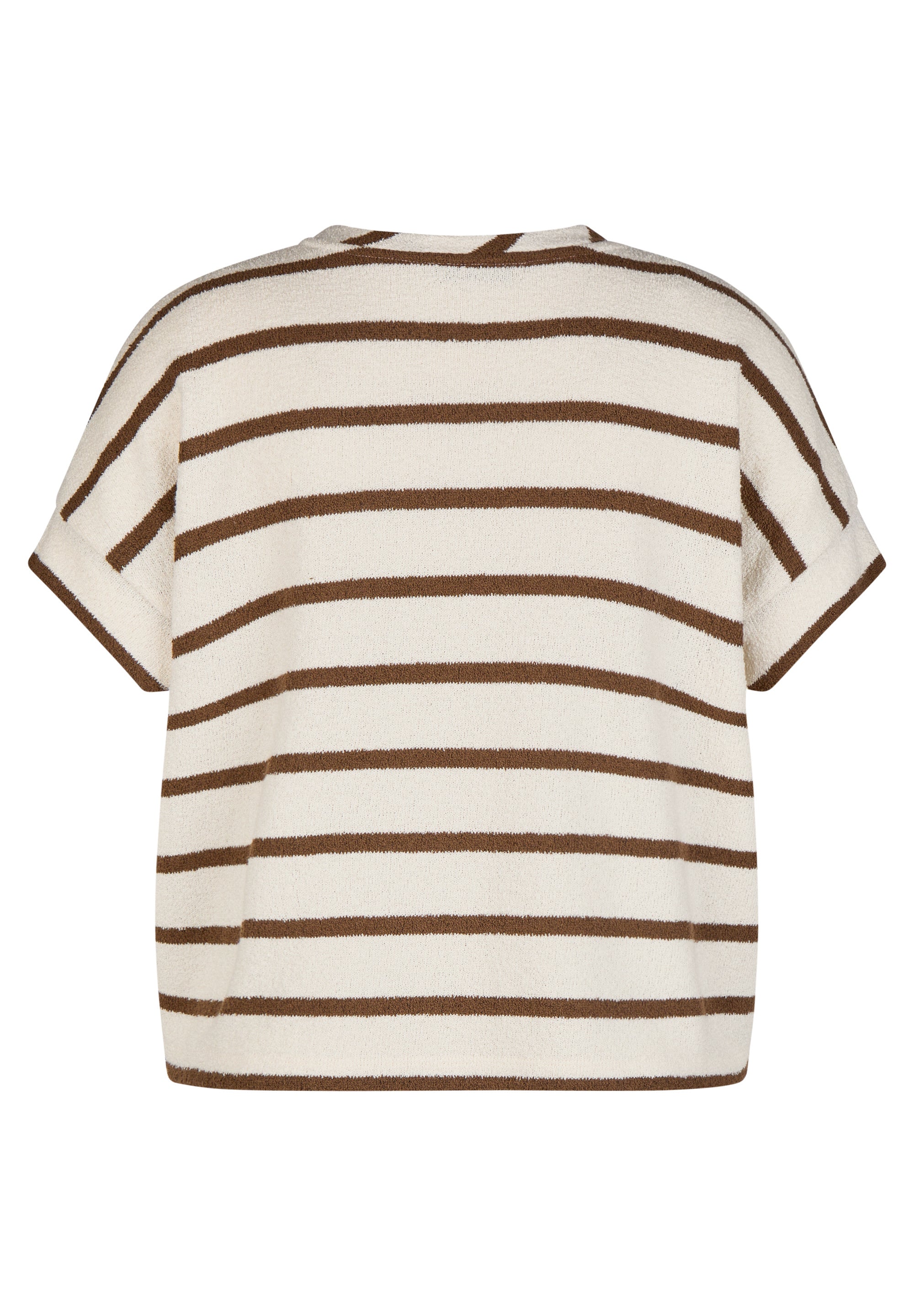 T-Shirt aus Baumwollmix - 6667-NOUGAT - Braun