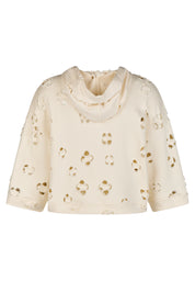 T-Shirt aus Baumwolle - 6628-MACADAMIA - Creme