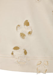 T-Shirt aus Baumwolle - 6628-MACADAMIA - Creme