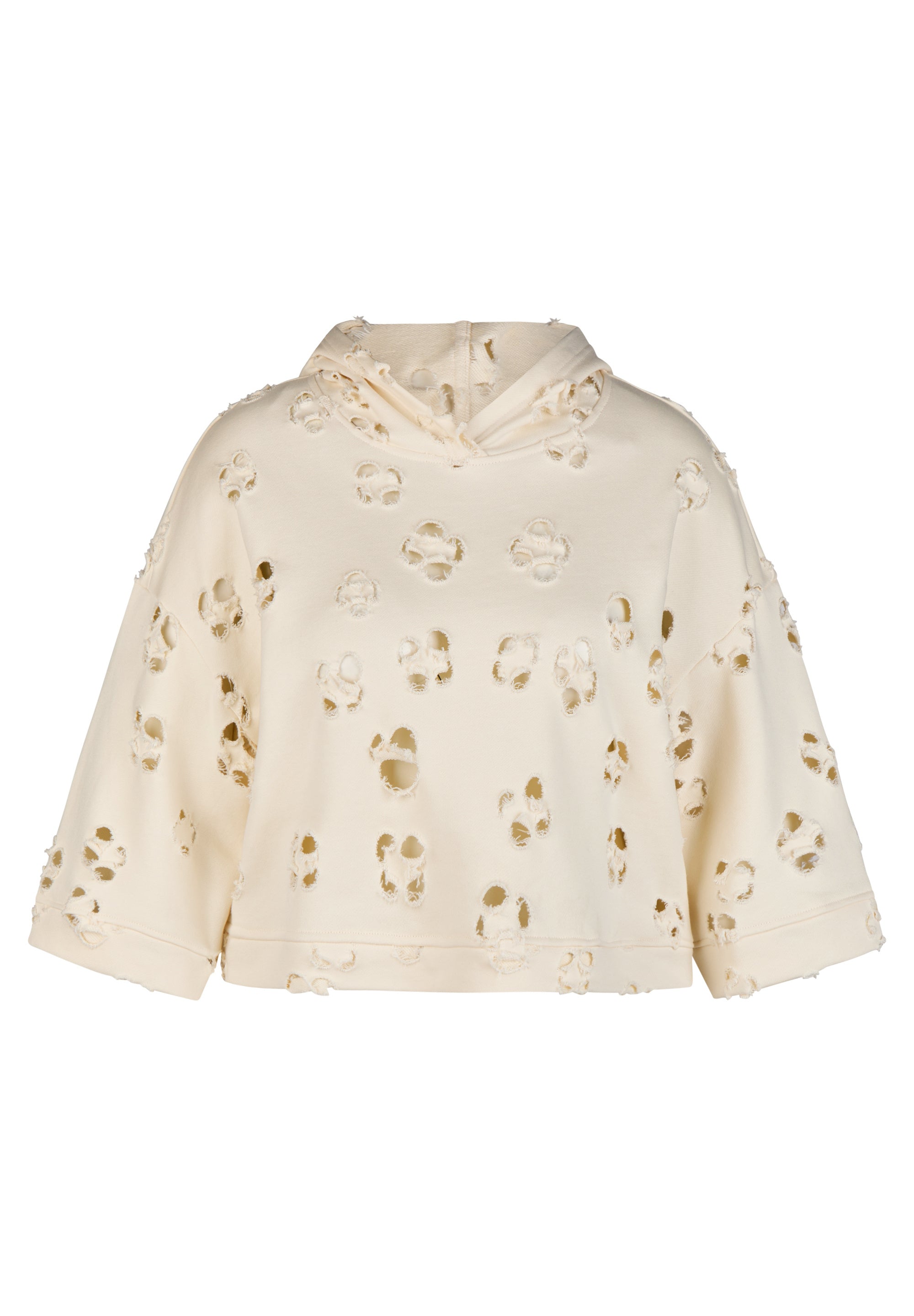 T-Shirt aus Baumwolle - 6628-MACADAMIA - Creme