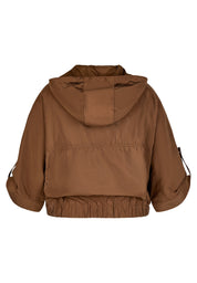 Sommerjacke mit Kapuze - 6667-NOUGAT - Braun