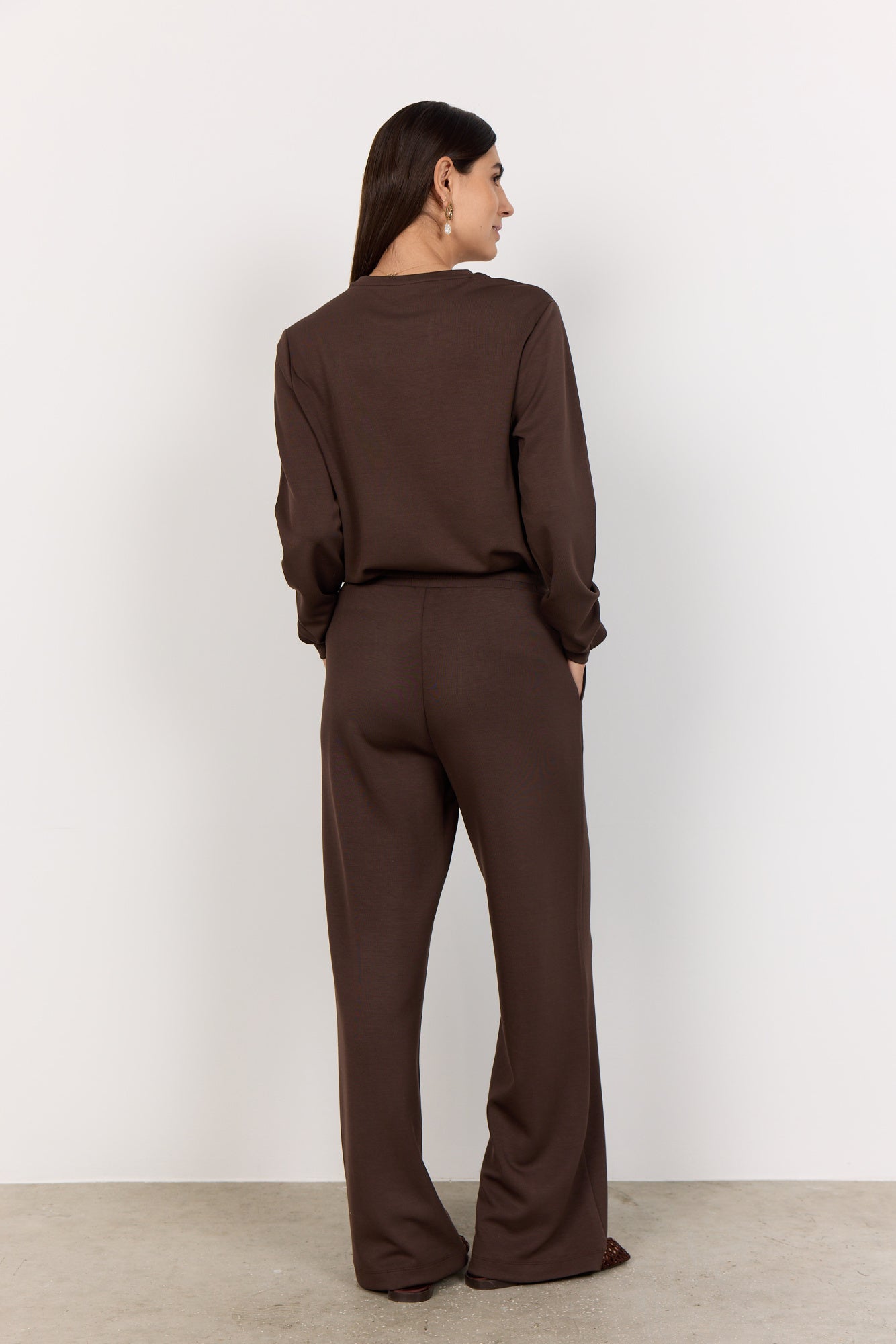 Joggpants Wide Leg - 8694-HOT FUDGE - Braun