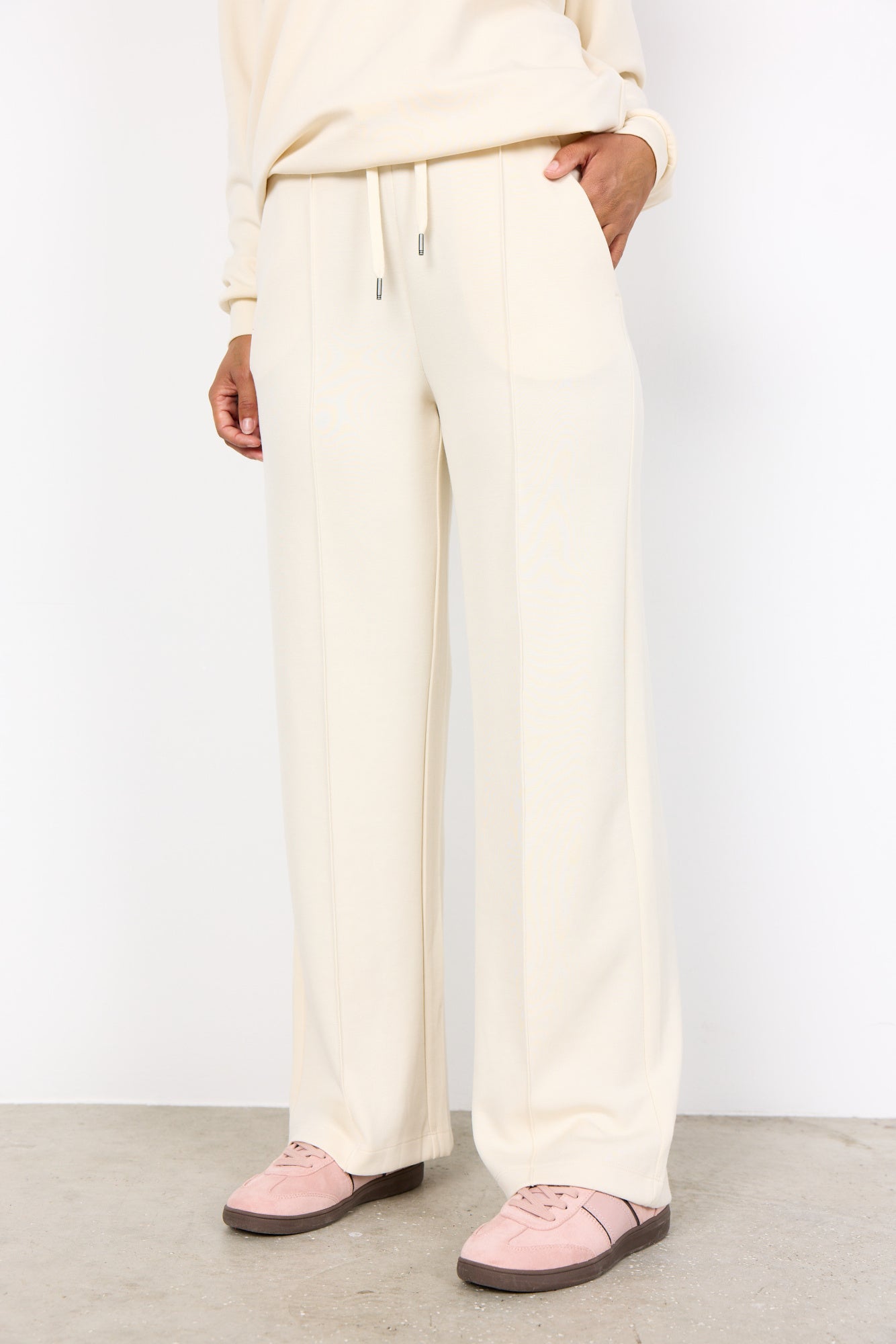 Joggpants Wide Leg - 1620-CREAM - Creme