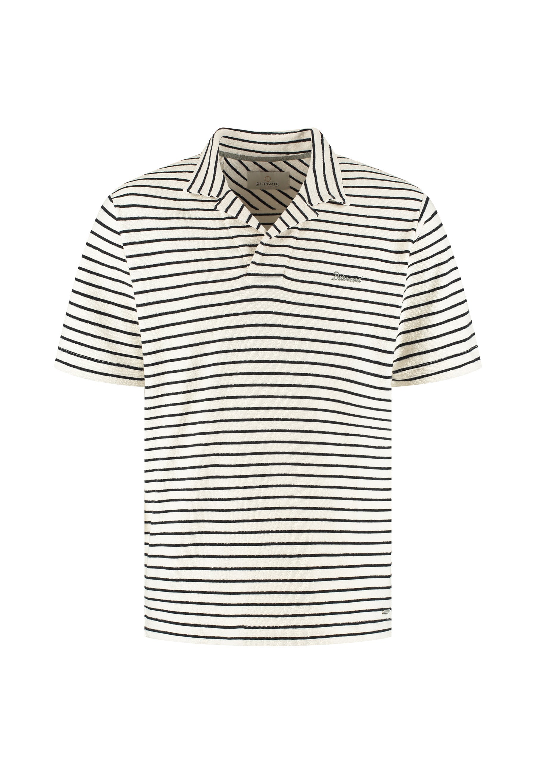 Poloshirt MAXTON aus Baumwolle - 107-Silver Birch - Weiß | Schwarz