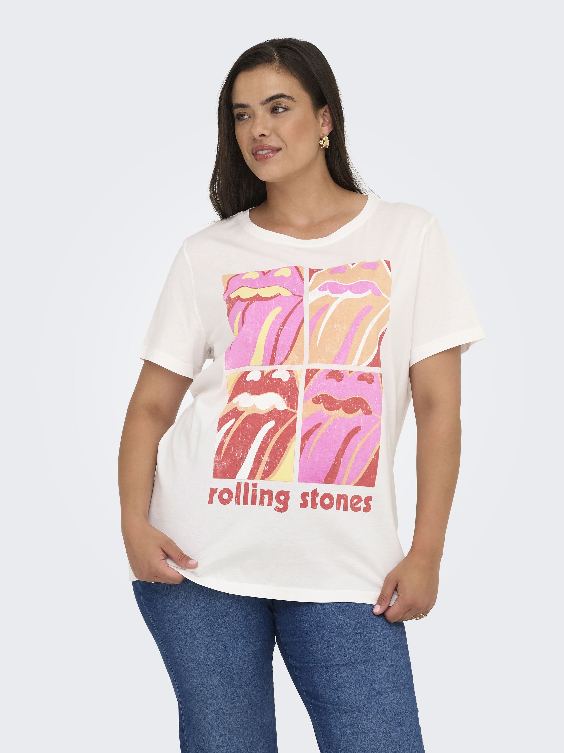 T-Shirt - Cloud Dancer/ROLLING STONES SQ - Weiß