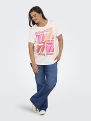 T-Shirt - Cloud Dancer/ROLLING STONES SQ - Weiß