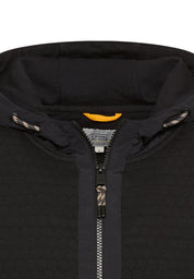 Sweatshirtjacke aus Baumwollmix - 88-Asphalt - Schwarz