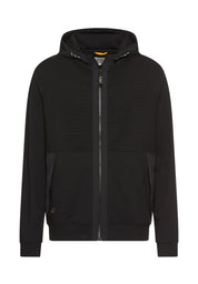 Sweatshirtjacke aus Baumwollmix - 88-Asphalt - Schwarz