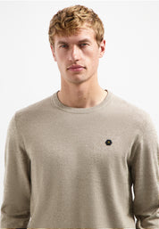Strickpullover Regular Fit aus Baumwollmix - 015-Sand - Beige