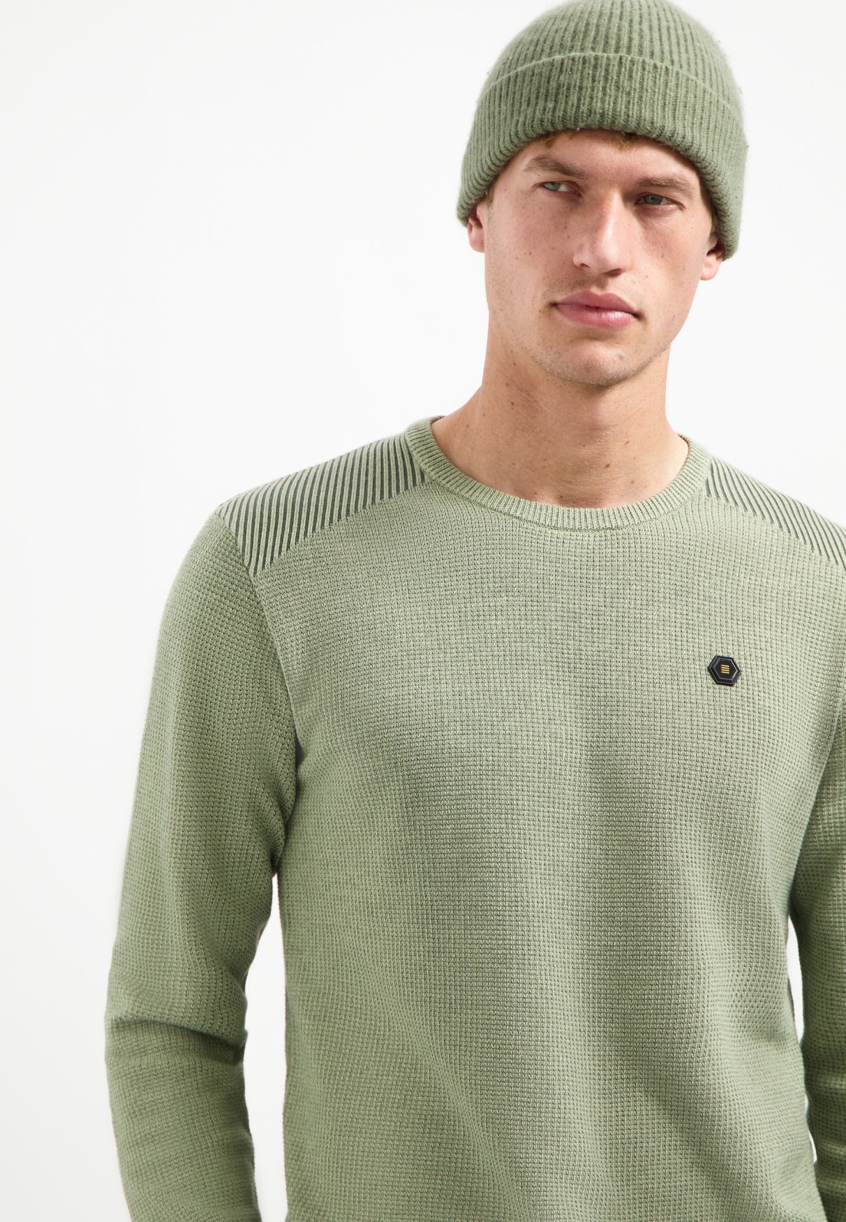 Strickpullover aus Baumwolle - 197-Light Moss - Grün