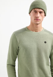 Strickpullover aus Baumwolle - 197-Light Moss - Grün