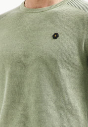 Strickpullover aus Baumwolle - 197-Light Moss - Grün