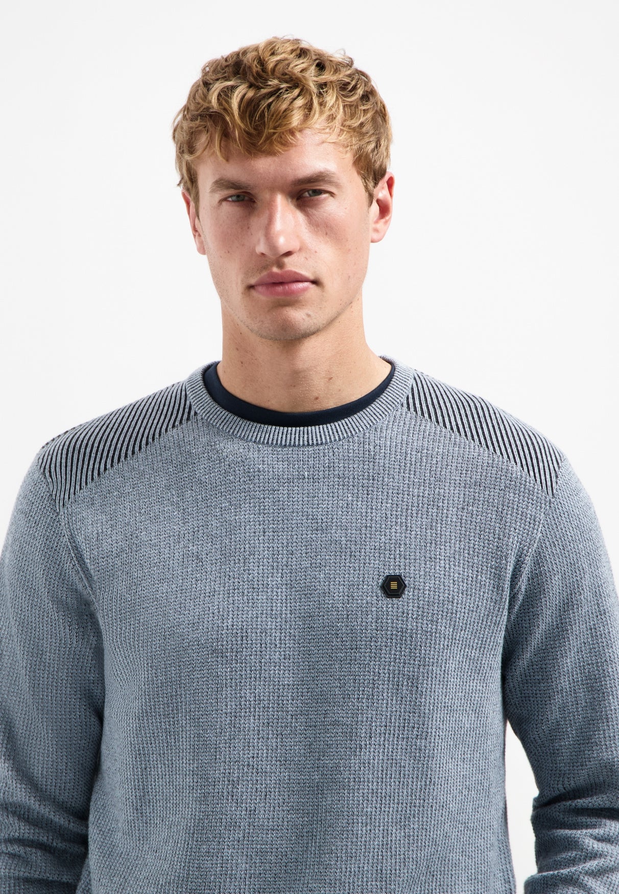 Strickpullover aus Baumwolle - 138-Dusty Blue - Blau