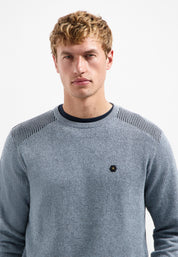 Strickpullover aus Baumwolle - 138-Dusty Blue - Blau