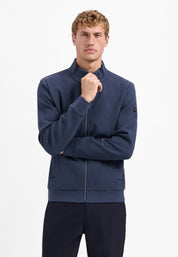 Sweatshirtjacke aus Baumwollmix - 078-Night - Blau