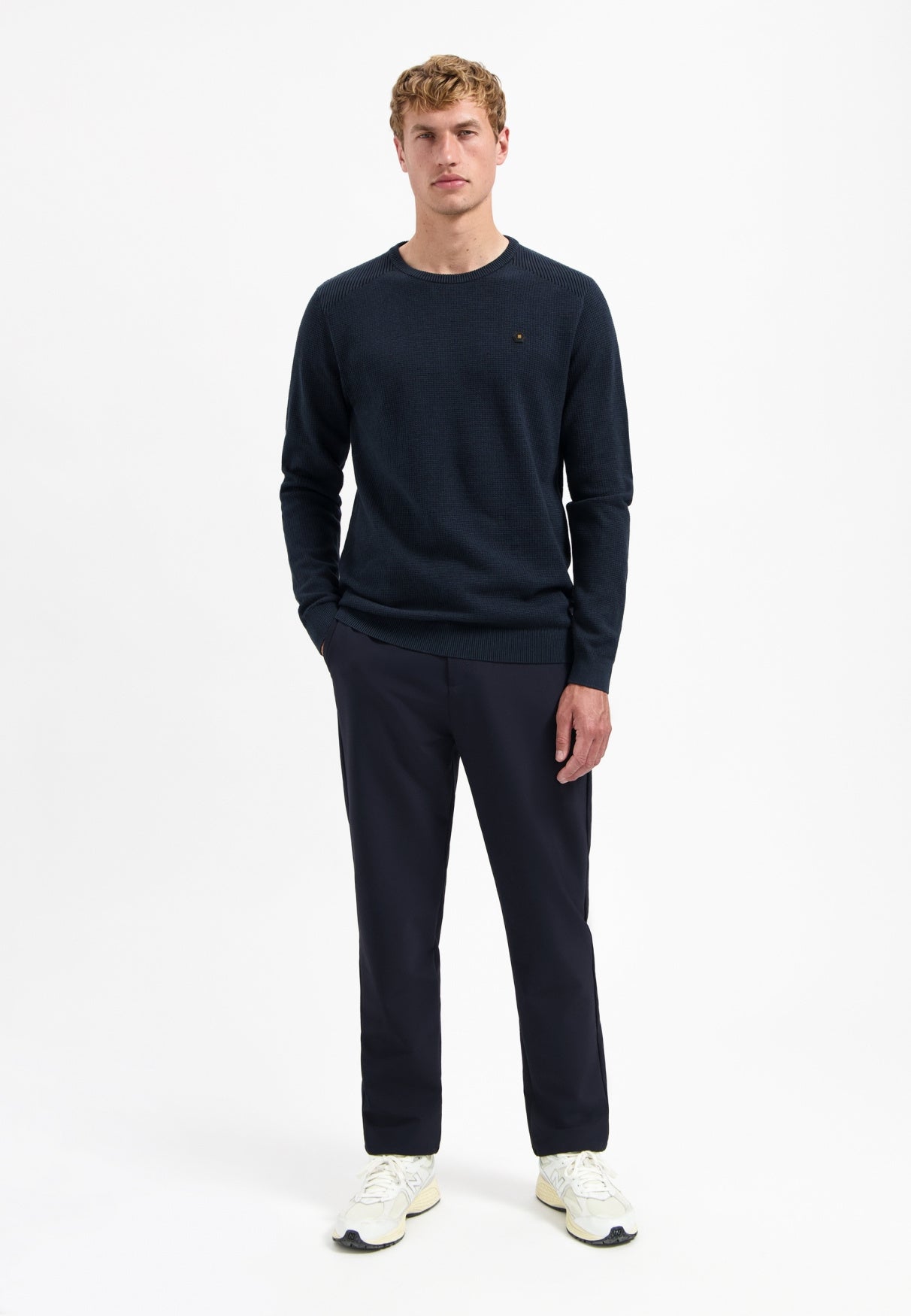 Strickpullover aus Baumwolle - 078-Night - Blau