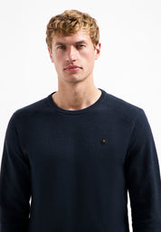 Strickpullover aus Baumwolle - 078-Night - Blau