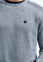 Strickpullover aus Baumwolle - 138-Dusty Blue - Blau