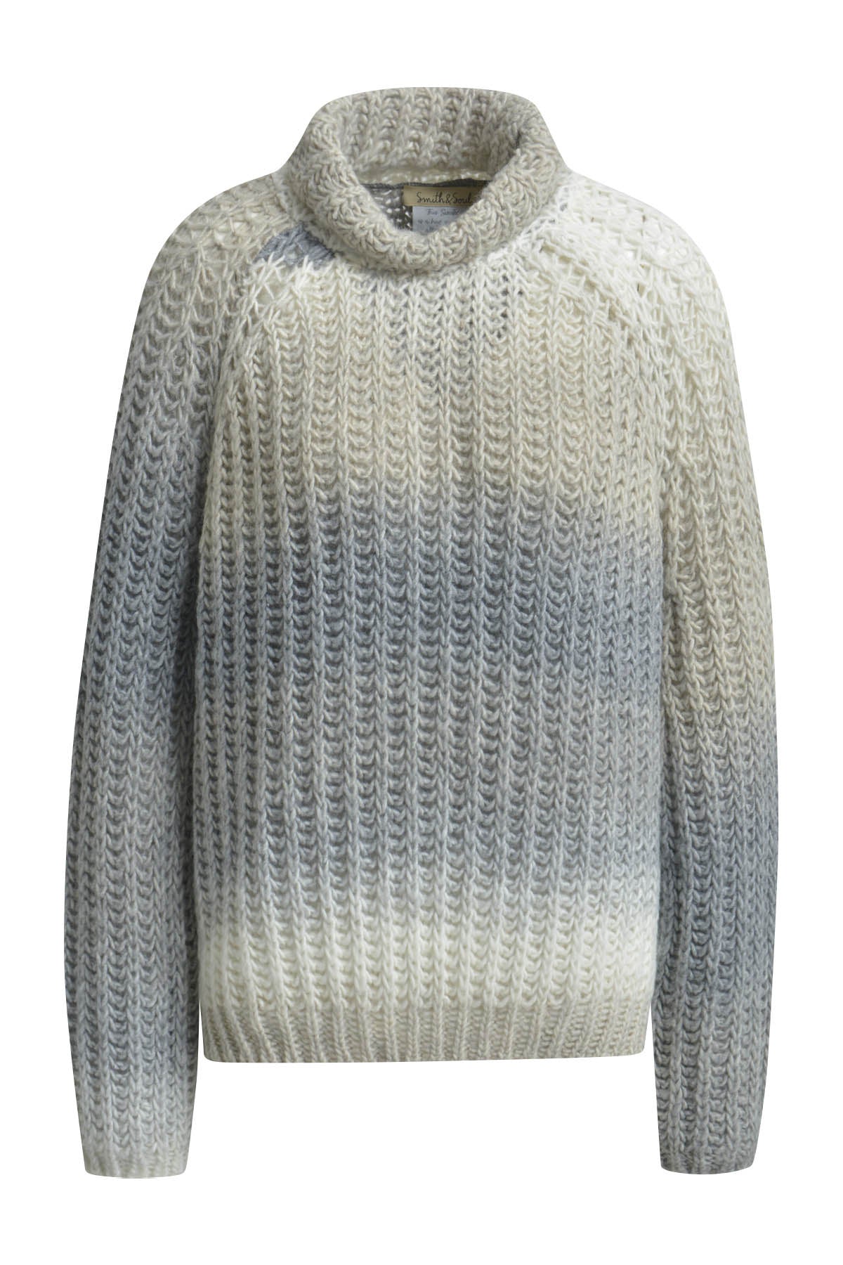Strickpullover mit Rollkragen - 1803 - Grau