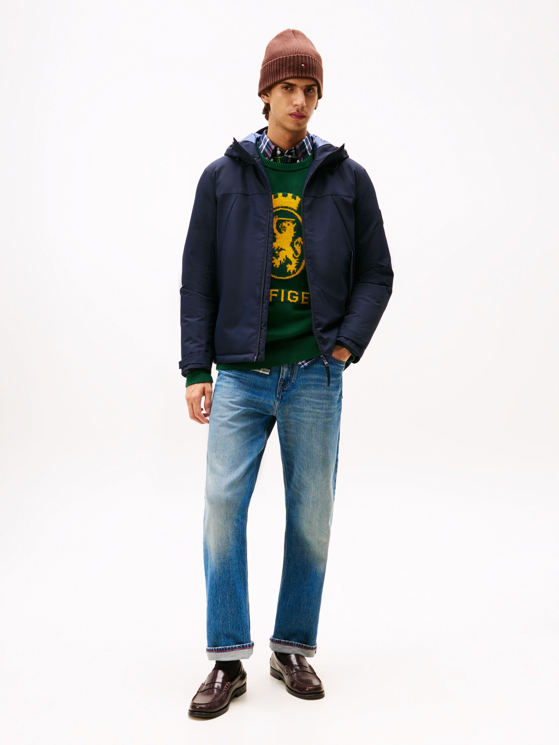 Übergangsjacke mit Kapuze - DW5-BLUE - Blau