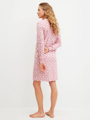 Nachthemd aus Baumwolle - 286-lilas - Pink