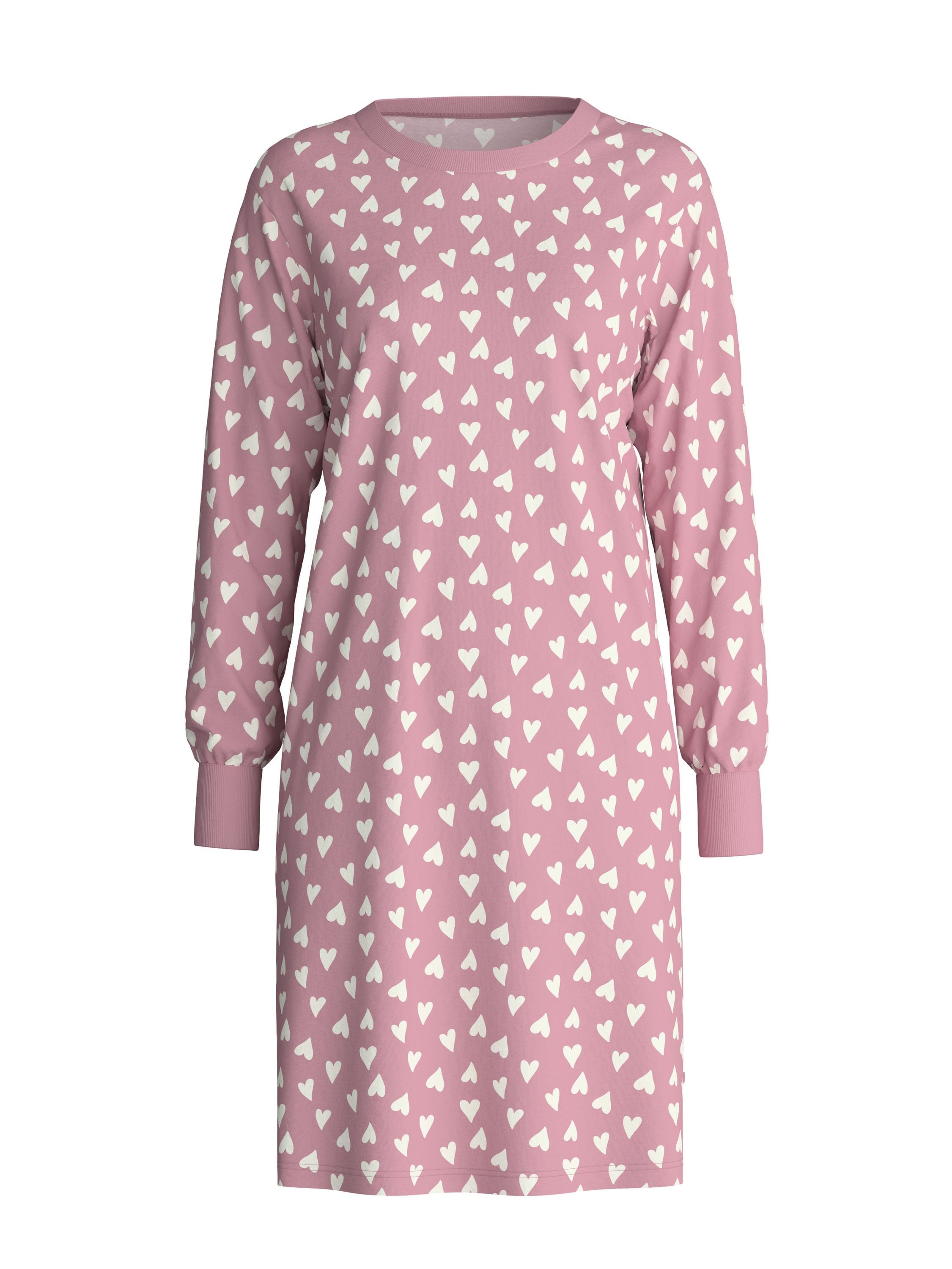 Nachthemd aus Baumwolle - 286-lilas - Pink