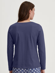 Langarmshirt aus Baumwolle - 377-cobalt blue - Blau
