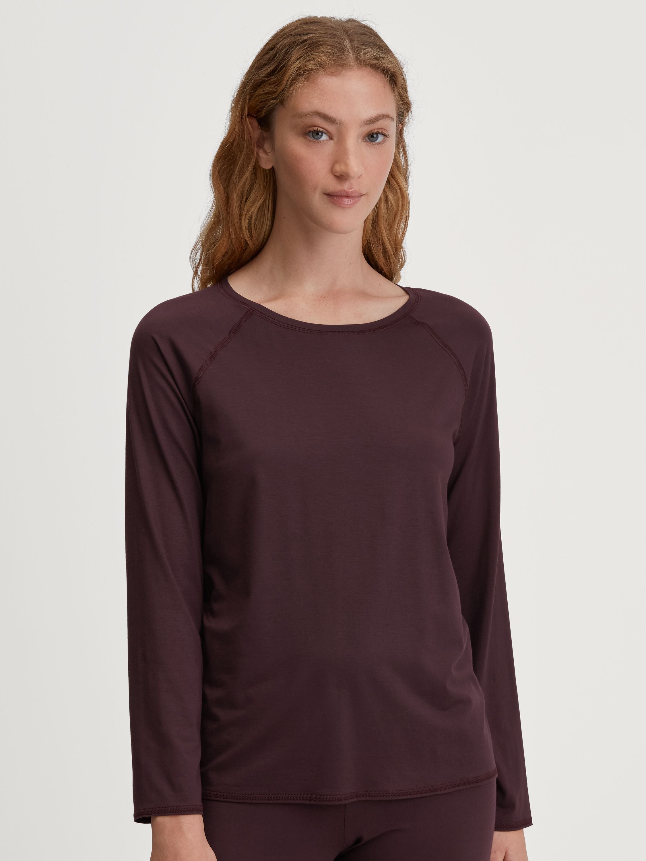 Langarmshirt - 227 black cherry - Rot