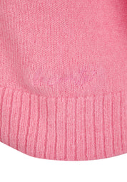 Strickjacke mit Rundhalsausschnitt - 6212-ROSA - Pink