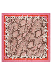 Tuch mit Animalprint - 6212-ROSA - Rosa