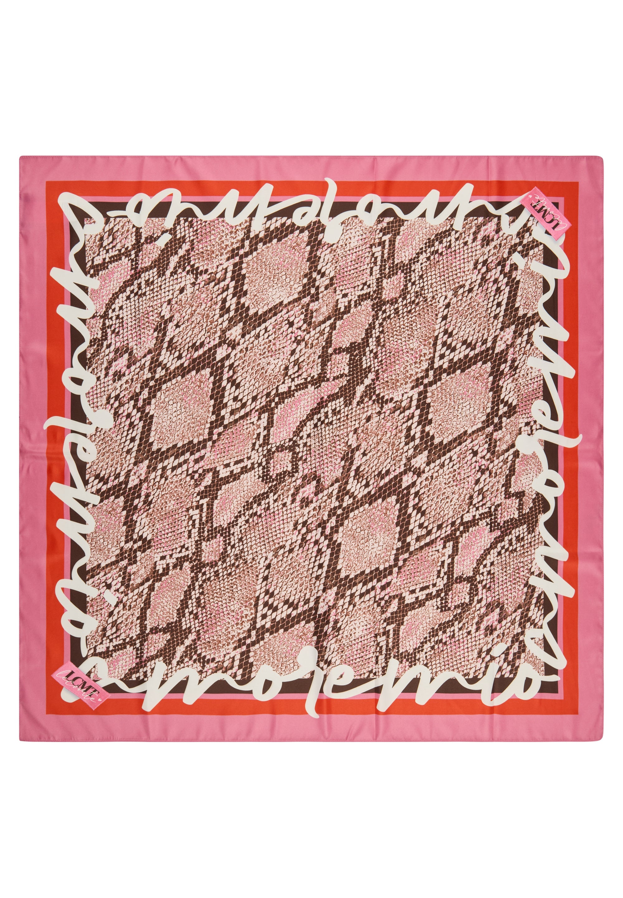 Tuch mit Animalprint - 6212-ROSA - Rosa