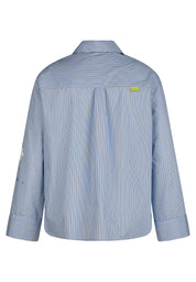 Bluse Oversized Fit - 6301-LICHTBLAU - Blau