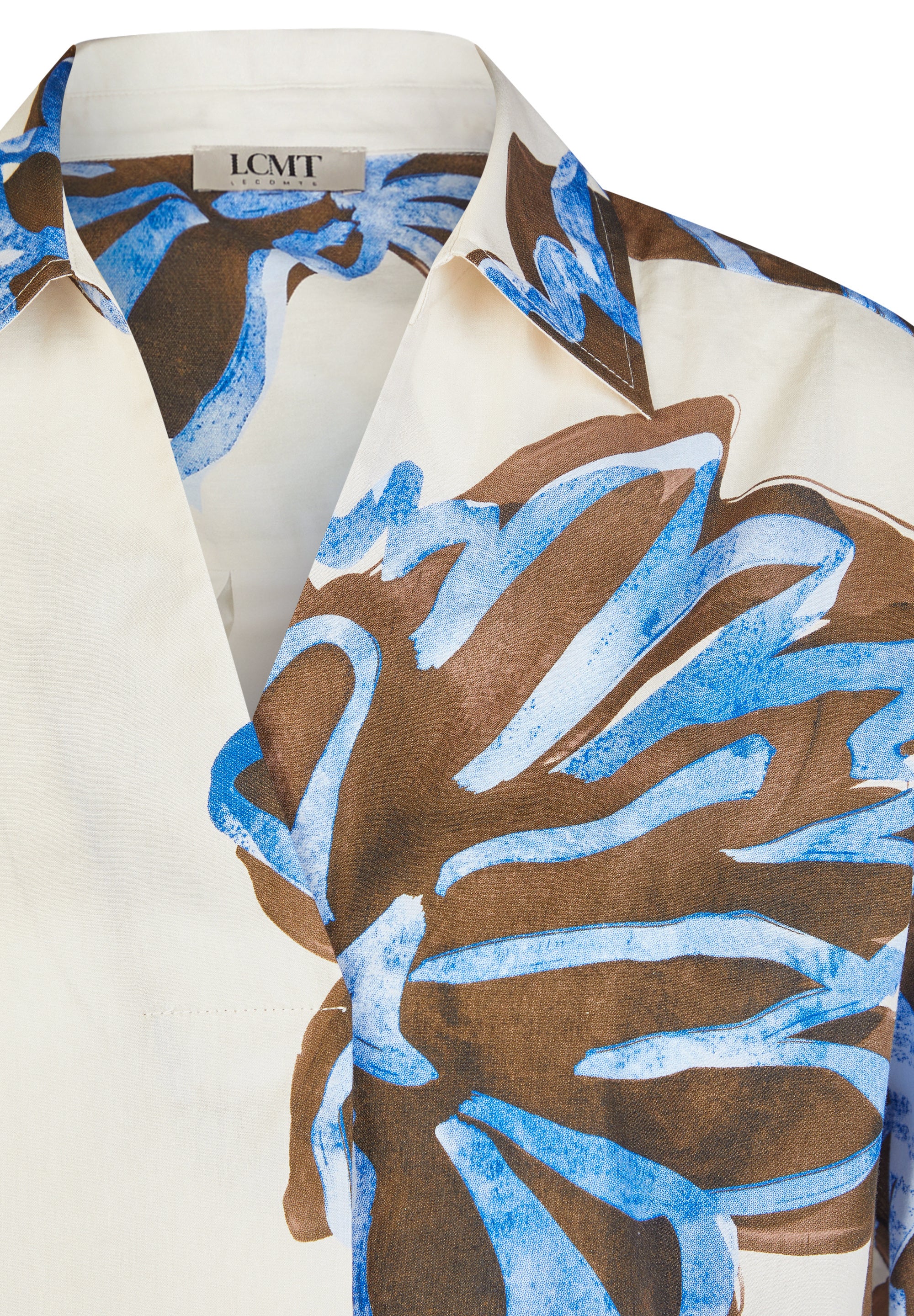 Bluse aus Baumwolle - 6628-MACADAMIA - Creme