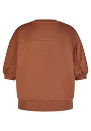 T-Shirt aus Baumwolle - 6667-NOUGAT - Braun