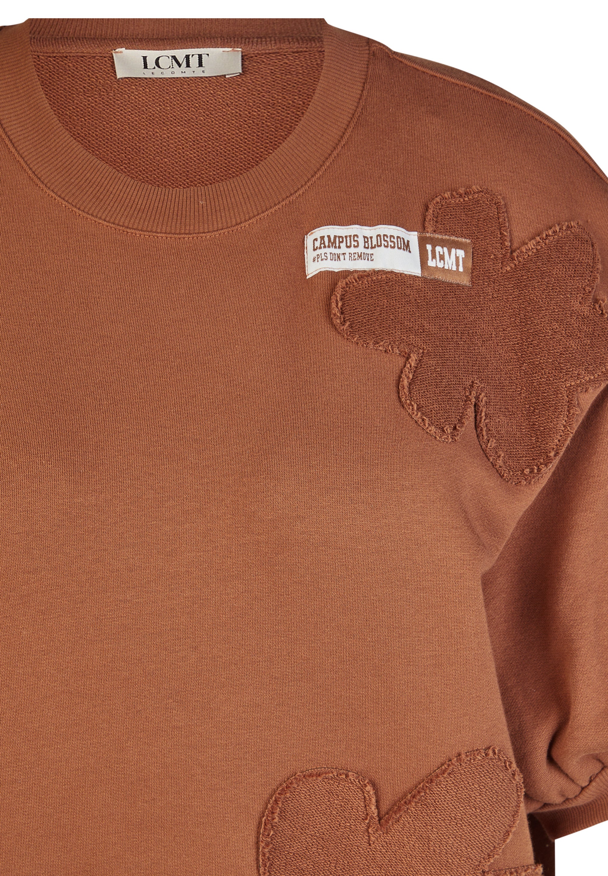 T-Shirt aus Baumwolle - 6667-NOUGAT - Braun