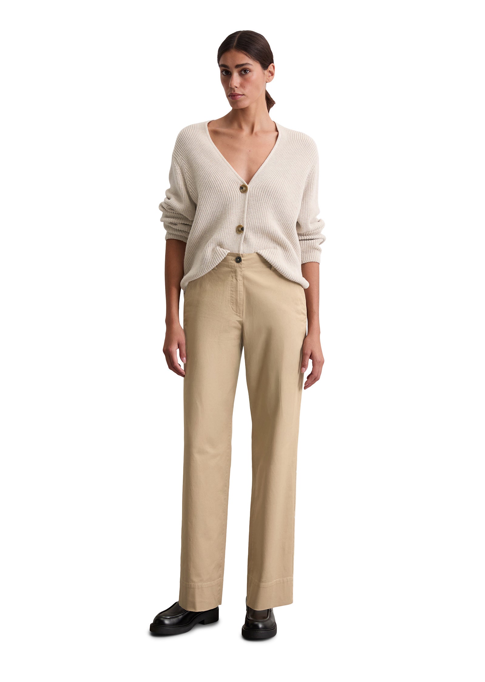 Chinohose Wide Leg - 721-tall teak - Beige